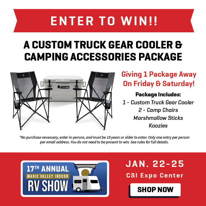 Enter to Win A Prize Package! - 16th Annual Magic Valley Indoor RV Show - Jan. 16-19, 2025 - CSI Expo Center